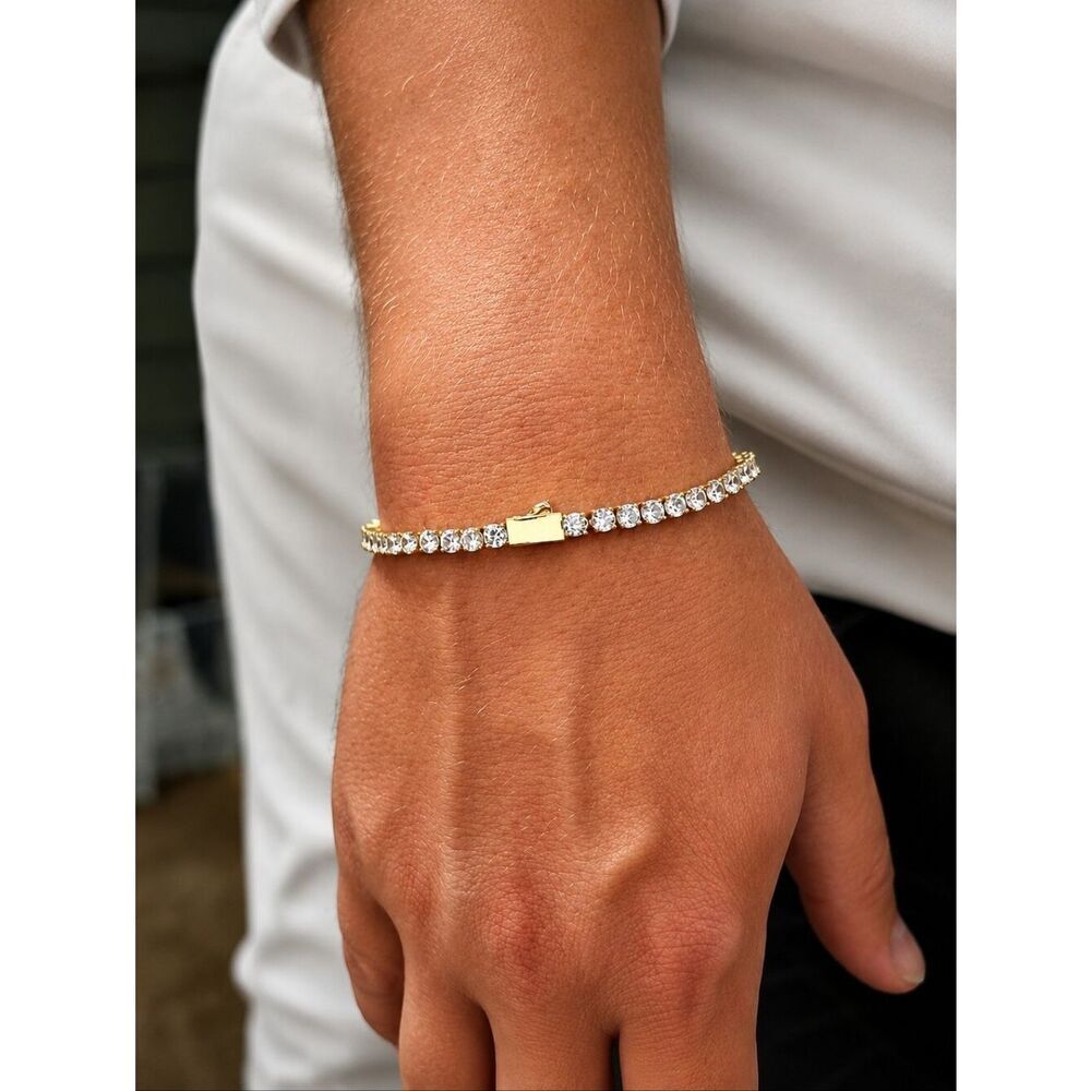 Box Clasp Diamond Tennis Bracelet